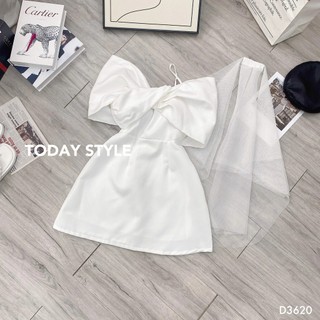 Đầm Cô Dâu Trễ Vai Today Style D3620 Sang Trọng