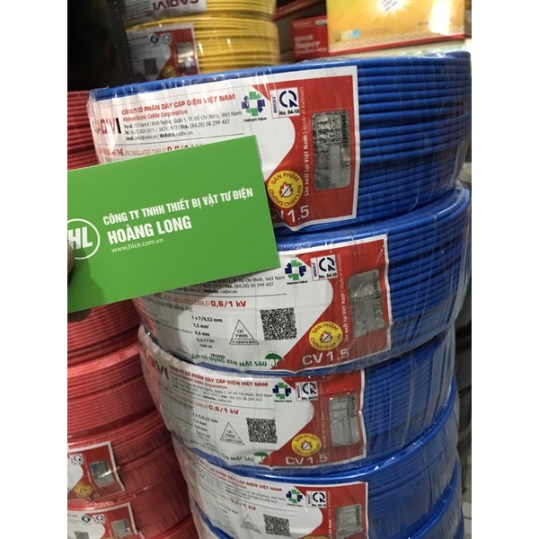 Dây điện Cadivi 1.5 đơn 7 sợi Cuộn 100m