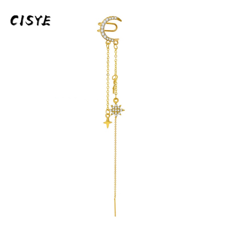 Khuyên Kẹp Vành Tai Hình Trăng Sao