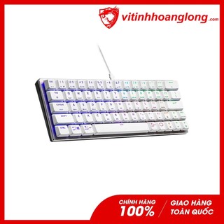 Bàn phím cơ cooler master sk620 silver white low profile red switch rgb tkl