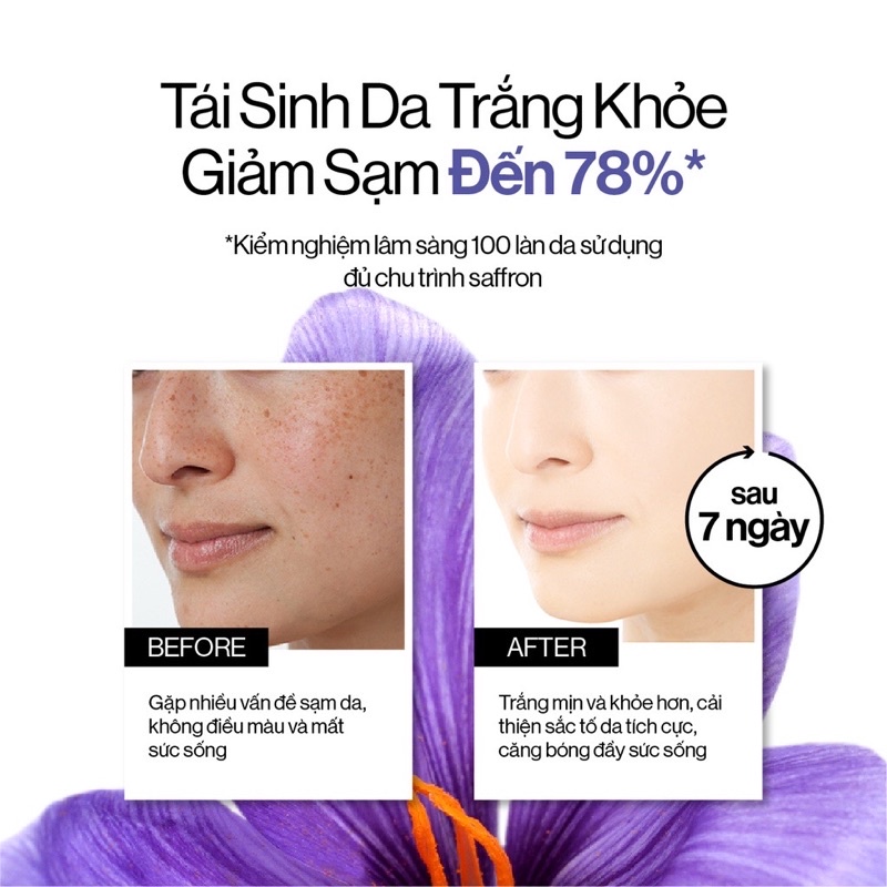 Bộ 3 Sản Phẩm Saffron Tái Sinh Trắng Khỏe Gilaa Saffron Healthy White