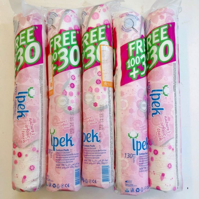 Bông tẩy trang IPEK 150 miếng ⚡ CAM KẾT GIÁ RẺ ⚡ Bông tẩy trang giúp sạch bụi bẩn, dịu nhẹ, không gây kích ứng da