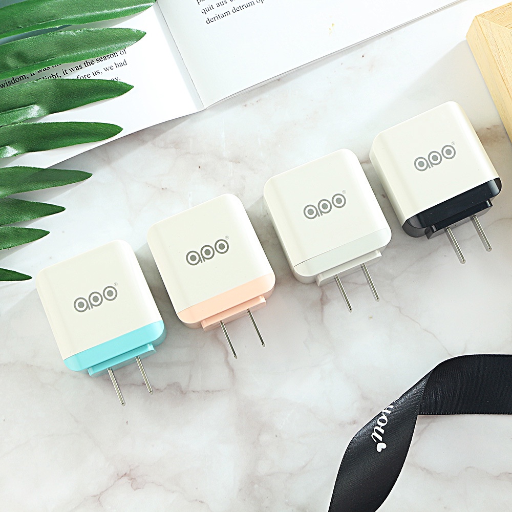 Củ sạc hai cổng USB nhiều màu sắc phong cách Hàn Quốc chính hãng KiKi Shoot U 16