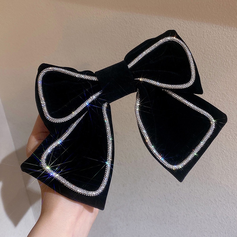 Kẹp Tóc Hình Nơ Đính Đá Thời Trang Cho Nữ