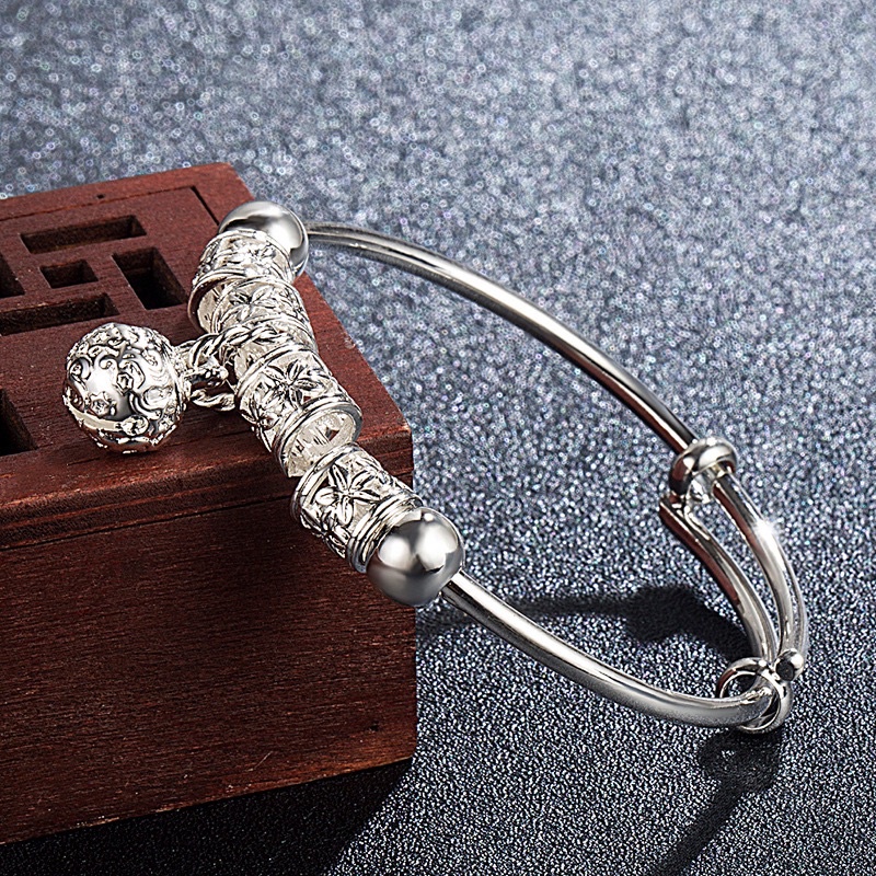 Lắc tay Pandora S925 Vòng tay bạc Ý cho bạn nữ kèm chuông dễ thương VPK02
