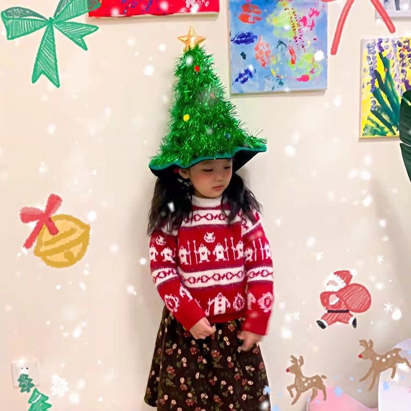 Mũ cây thông noel giáng sinh, mũ cosplay độc lạ cây thông