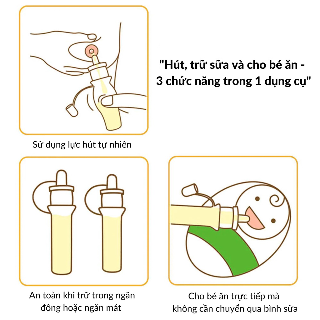 Cốc hứng sữa non Haakaa cho bé, Chất liệu 100% silicone cao cấp, Dung tích 4ml