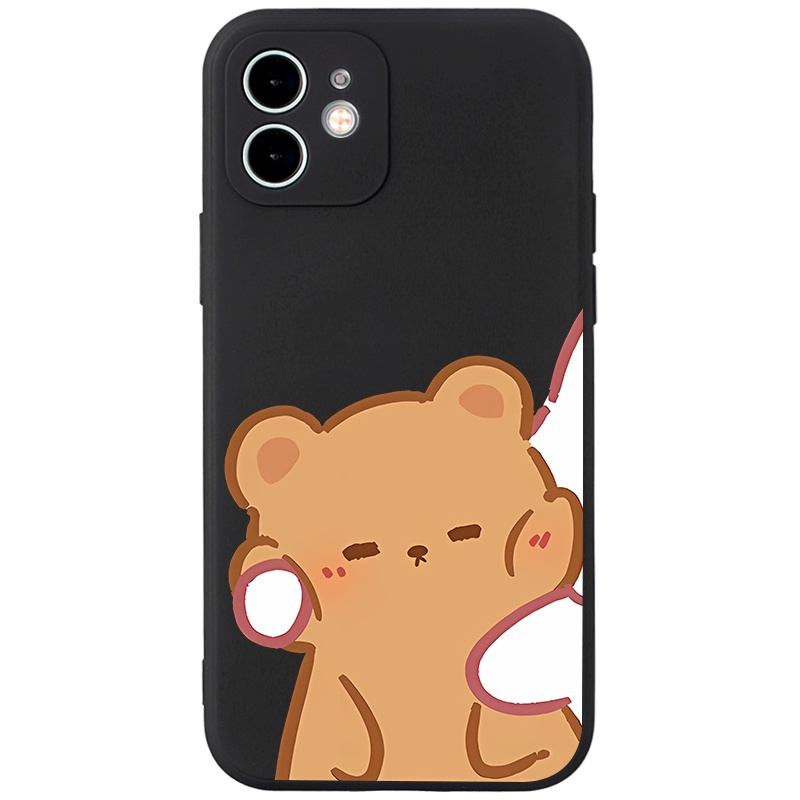 Ốp Điện Thoại JEERO hoạt hình cặp đôi dễ thương đẹp độc lạ Cho iPhone 14 13 12 11 Pro Max SE 2020 X XR XS 8 7 ip 6S 6 Plus kute HFF2023