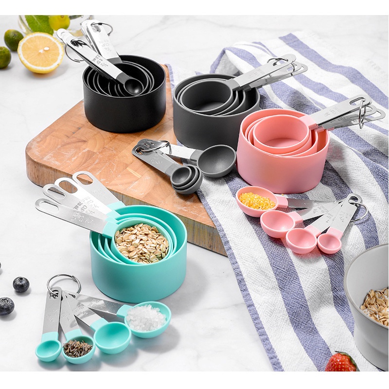 Cup đong đo định lượng pha chế làm bánh 8 size tiện lợi