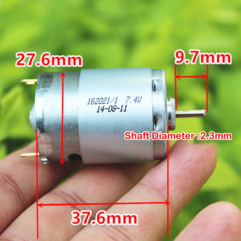 Động Cơ Chổi Than 380 Kích Thước Nhỏ DC 3.7-7.4V 15000RPM Tốc Độ Cao Với Quạt Tản Nhiệt Cho Mô Hình Đồ Chơi Tàu Thuyền