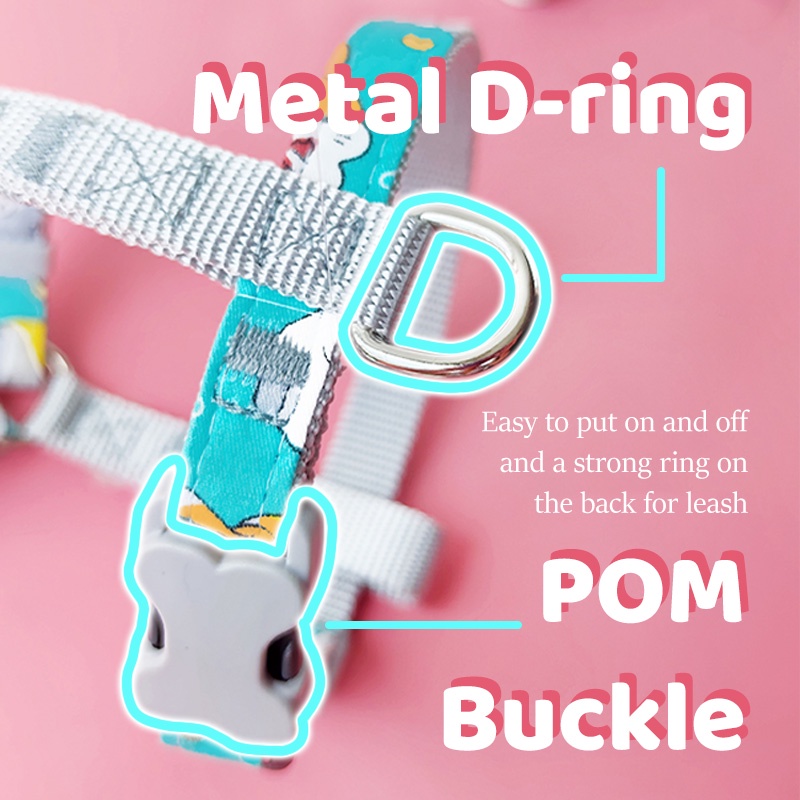 HamshMoc Dây Dắt Thú Cưng Đi Dạo Chất Liệu Nylon Mềm Mại Họa Tiết Hoa Hamsa Có Thể Điều Chỉnh