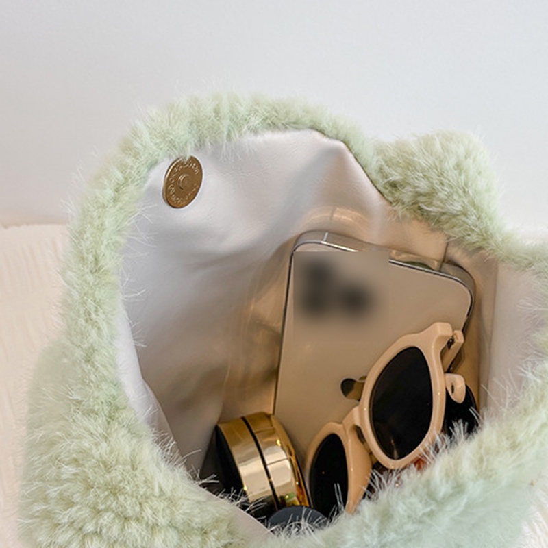 Ielgy niche Túi Xách bucket Phủ Bông Thiết Kế Di Động Cho Nữ