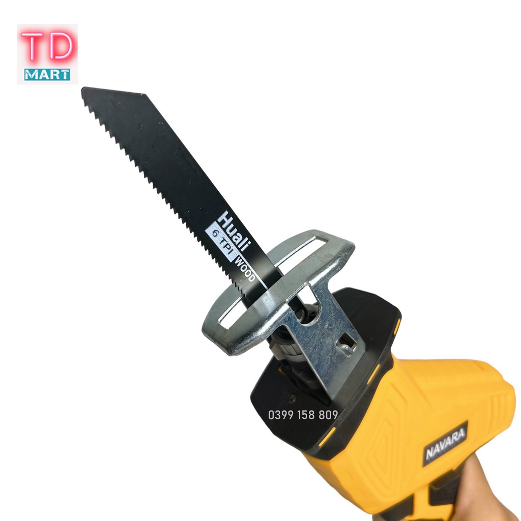 Máy cưa kiếm Navra 21v 10 cell, chân pin phổ thông