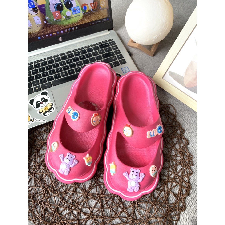 JY479- D14 - Dép crop  nữ  thời trang bánh bèo siêu  dễ thương cực xinh vintag đế mềm chắc chắn