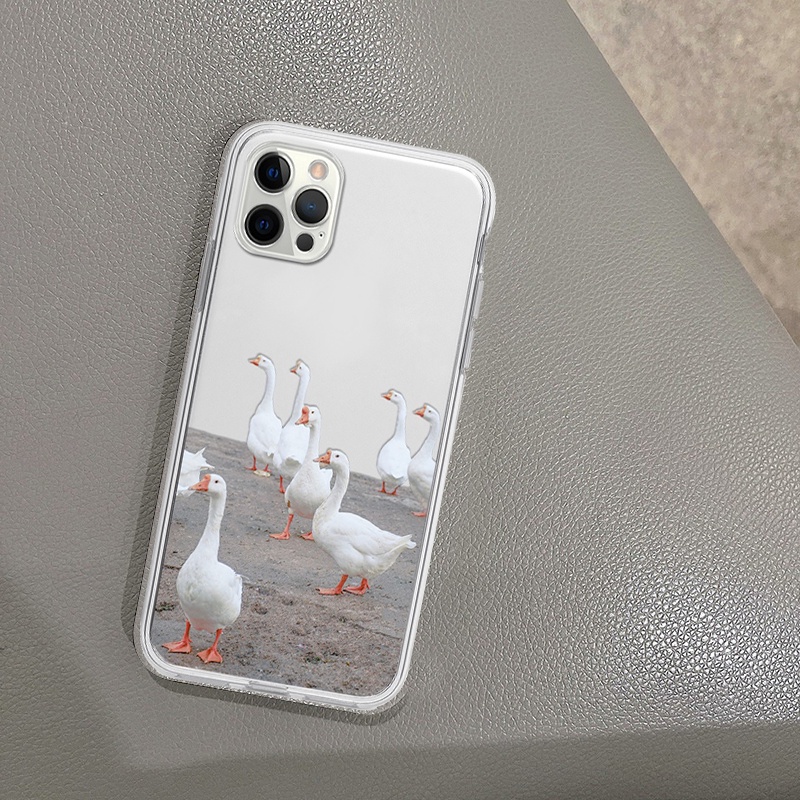 Ốp điện thoại iphone đàn vịt trắng bảo vệ cam 6/6splus/7/7plus/8/8plus/x/xr/xs/11/12/13/14/pro/max/plus/promax