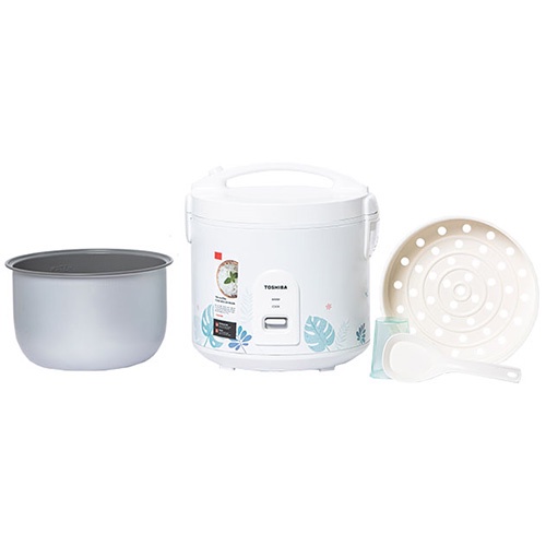 Nồi cơm nắp gài Toshiba 1.8 lít RC-18JH2PV - Hợp kim nhôm chống dính, có xửng hấp - Hàng chính hãng bảo hành