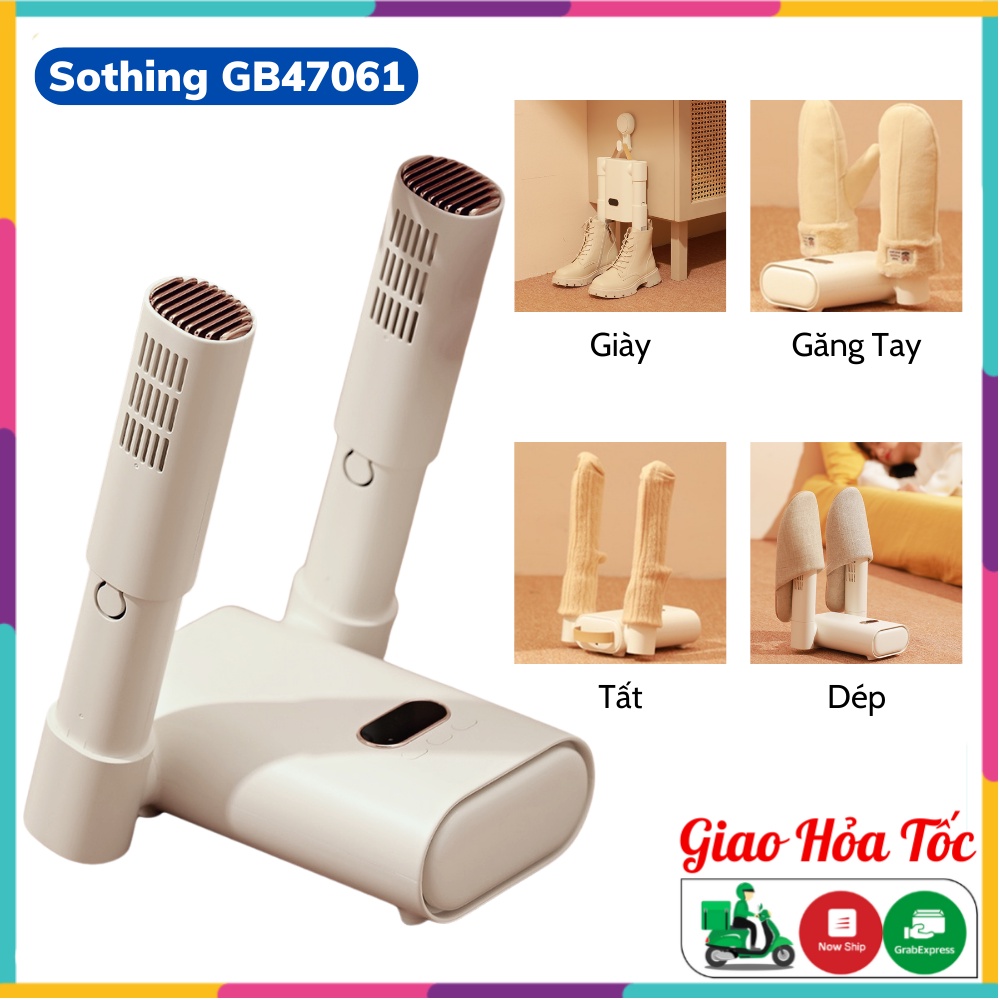 Máy Sấy Khô, Khử Mùi Giày Sothing GB47061 Thông Minh - Gấp Gọn Tiện Lợi, Khử Trùng Bằng Ánh Sáng Tím, Tự Động Ngắt