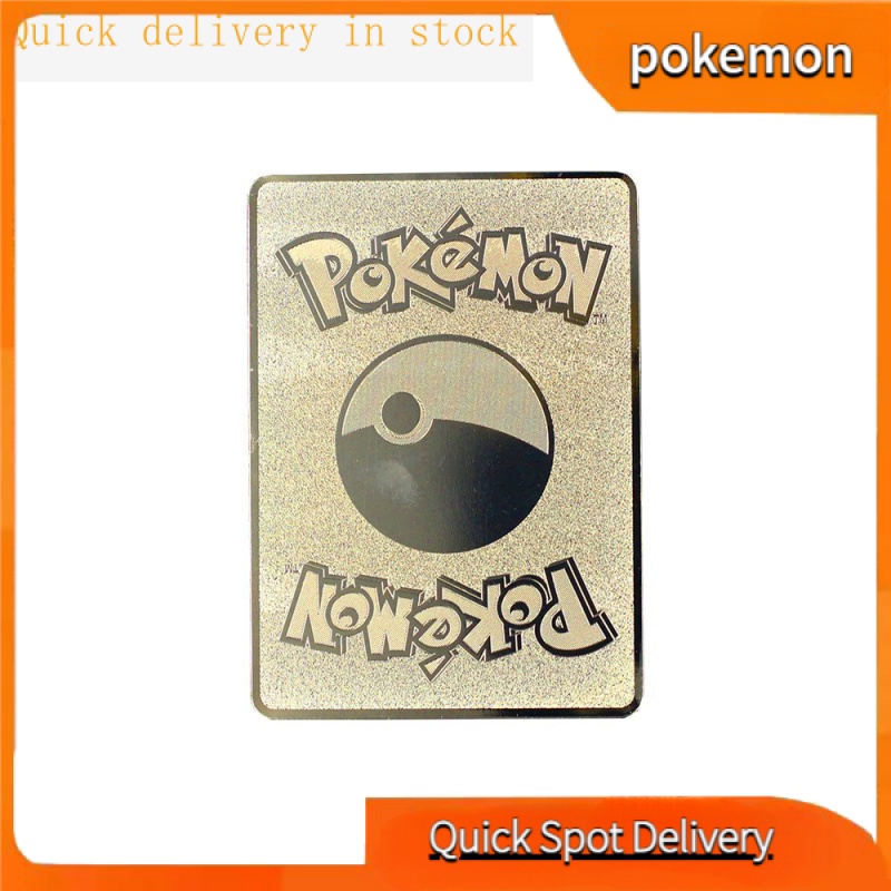 ✨✨Bộ Sưu Tập Thẻ Bài Pokemon Bằng Kim Loại Sắt Màu Vàng Kim in Chữ Tiếng Anh Cho Trẻ Em