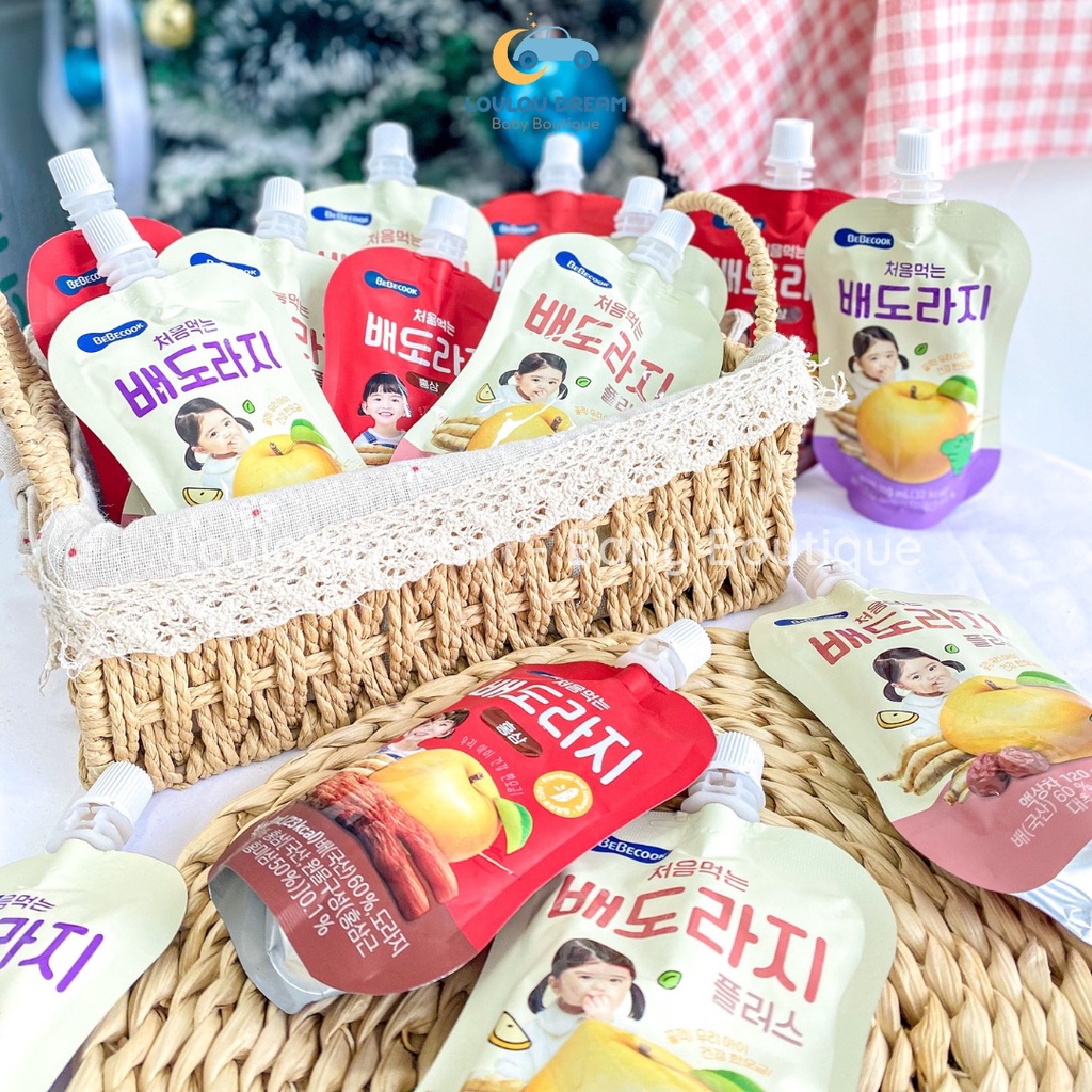 Nước ép lê và rễ cây hoa chuông Bebecook - Nước ép hoa quả hữu cơ Ivenet Hàn Quốc cho bé từ 1 tuổi