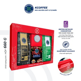 Hộp quà cà phê rang xay Robusta Arabica và hoà tan Love Box 1 thương hiệu K Coffee