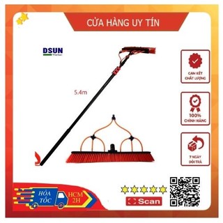 Chổi lau tấm pin tấm pin năng lượng DSUN DS21-5.4m, cán bằng Aluminum Pole, bền nhẹ, có khớp chuyển hướng bàn chải