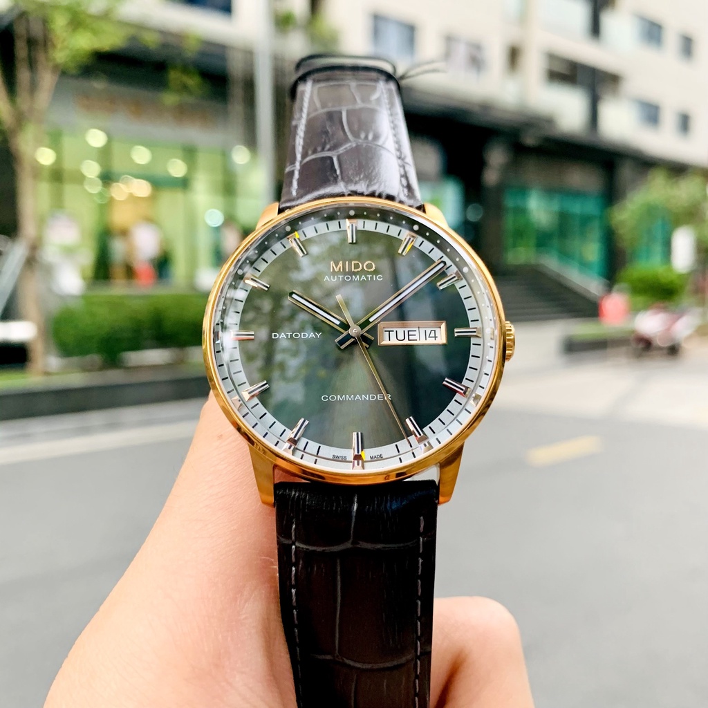 Đồng hồ nam chính hãng Mido Commander- M016.430.36.061.80- Máy cơ tự động - Kính Sapphire