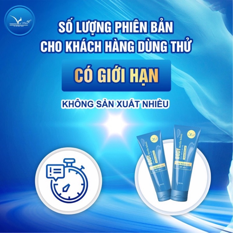 Kem Body Truyền Trắng Hàn Quốc Vip White Tuýp 150ml