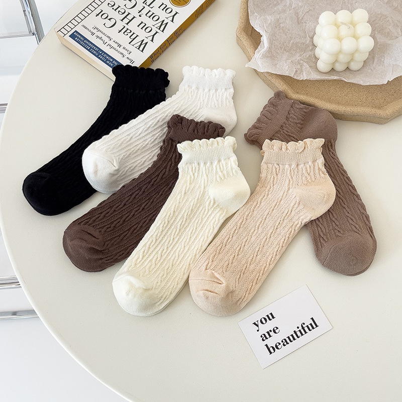 Vớ Cotton Cổ Thấp Thoáng Khí Thời Trang Mùa Hè Cho Nữ