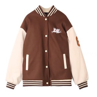 Áo khoác bomber nữ dáng rộng, áo khoác bóng chày nam nữ thời trang Hàn Quốc
