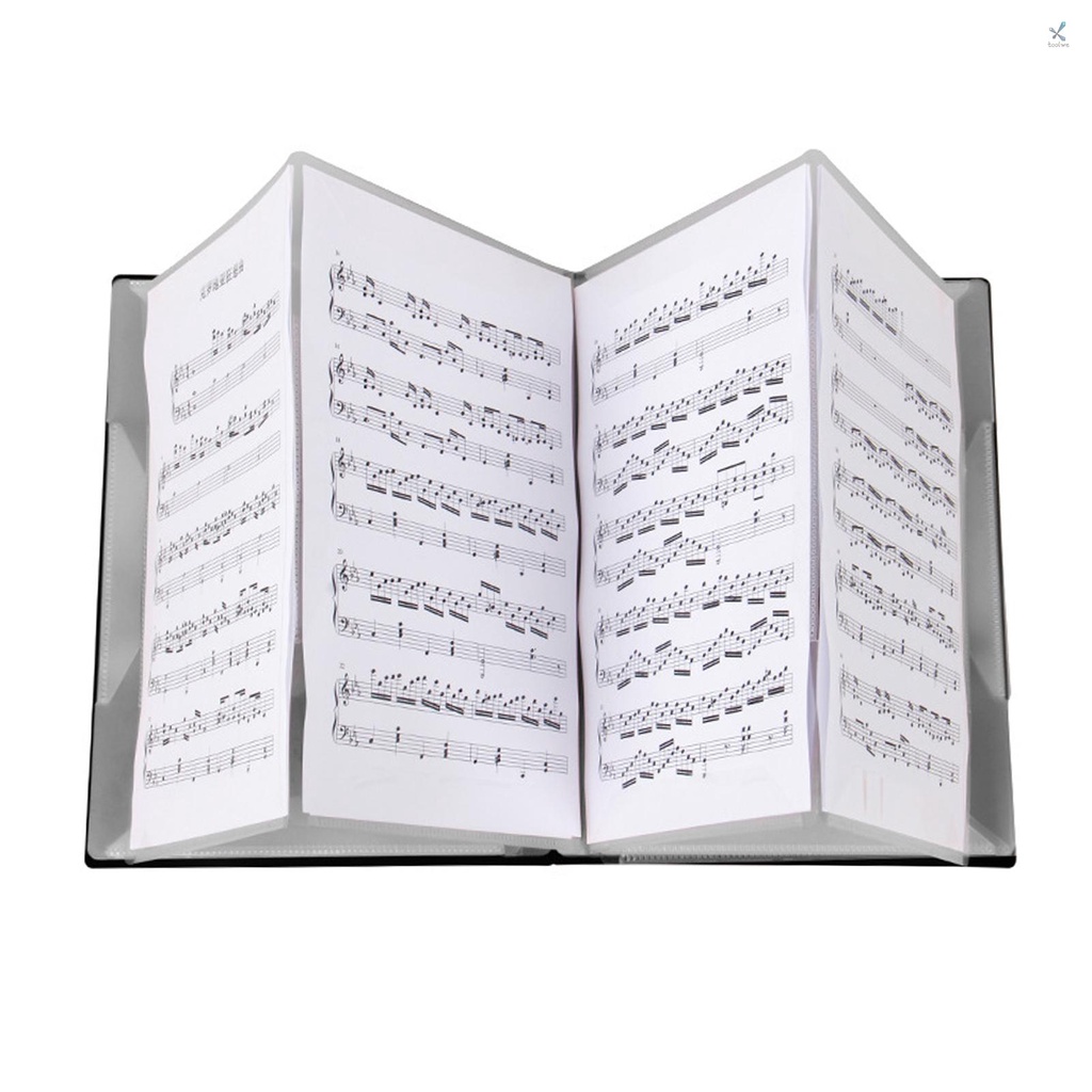 Bìa Giấy Đựng Bản Nhạc 40 Ngăn Phẳng FB-04 A4 Cho Đàn Guitar Violin
