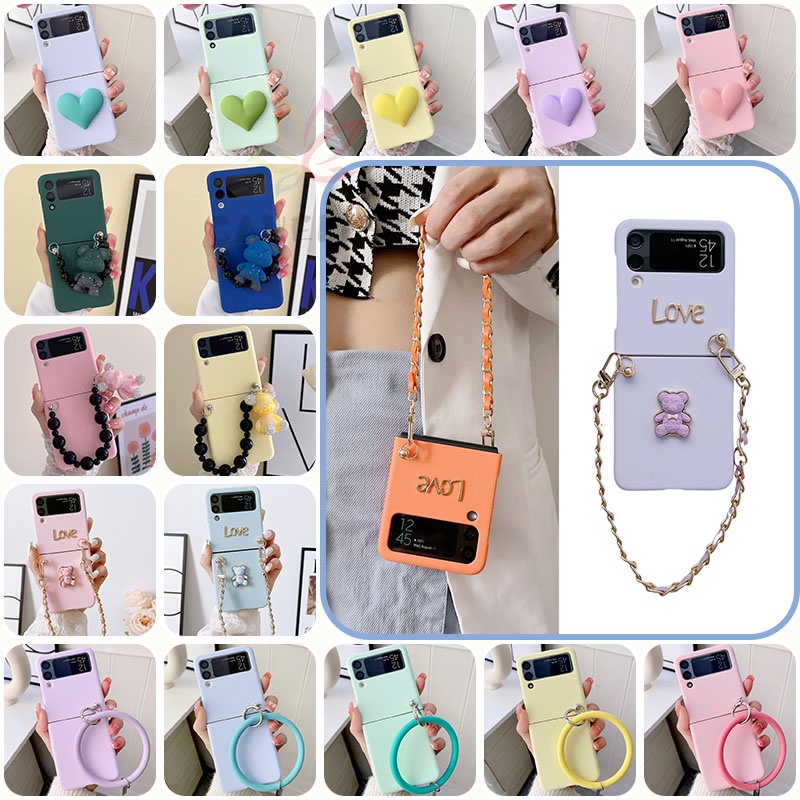 Ốp Điện Thoại Hình Gấu Dễ Thương Cho Samsung Galaxy Z Flip 4 Z Flip 3 Z Flip 4 Flip 4