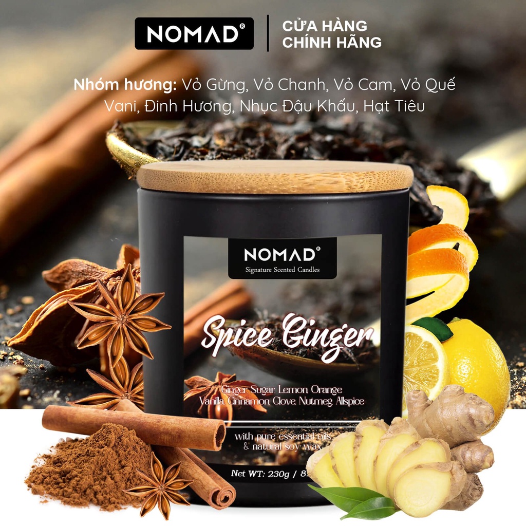 Nến Thơm Nomad Signature Scented Candle 230g - Spice Ginger