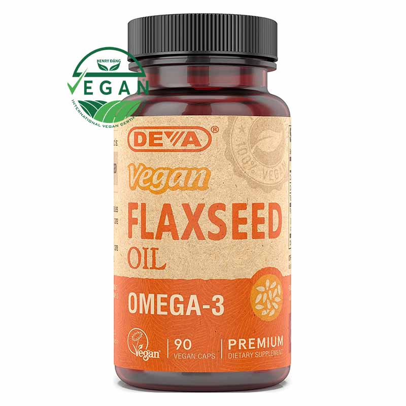 Deva Vegan Flaxseed Oil - Cung Cấp Omega-3 Từ Dầu Hạt Lanh Thuần Chay