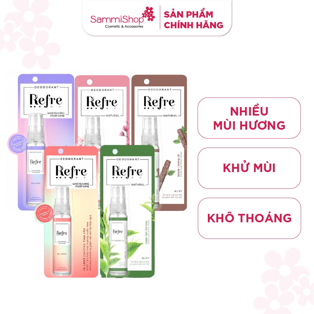 Xịt Khử Mùi Refre Whitening Perfume Nước Hoa 30ml