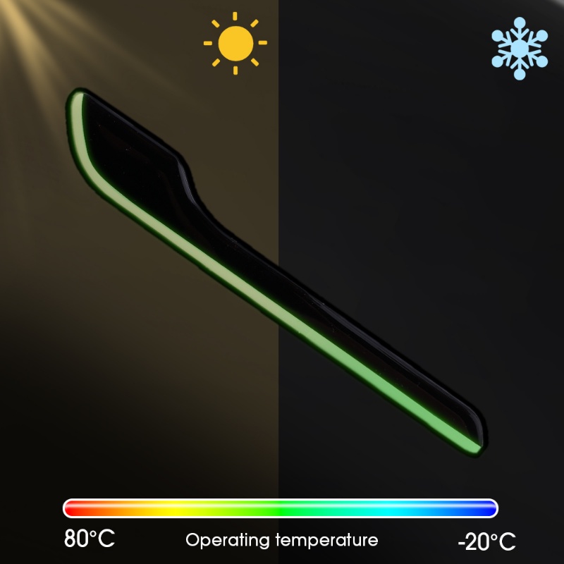 Bộ 4 Đề Can Dán Tay Cầm Cửa Xe Hơi Tesla Model 3 Tự Dính Chống Mưa Màu Dạ Quang