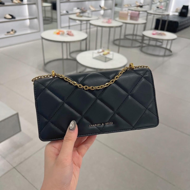 Túi charles & keith trần trám fullbox