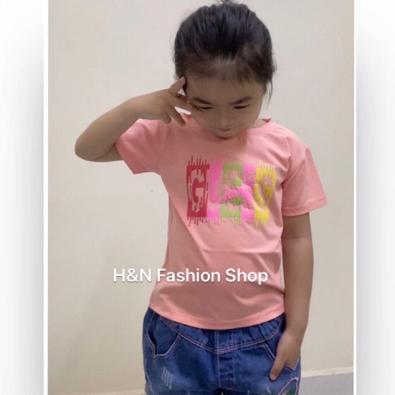 Áo Thun Thái Bé Gái Chất Cotton Dày Mịn Mát Thấm Hút Mồ Hồi