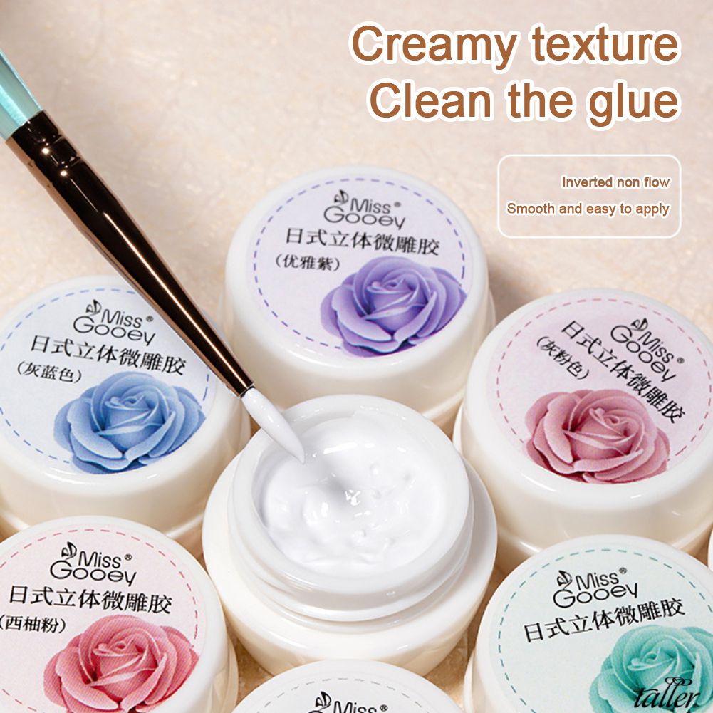 ✧Ready Stcok Hoa Hậu GOOEY Kiểu Nhật Bản Chắc Chắn Sơn Móng Gel Làm Móng Tranh Keo Họa Tiết Kem Làm Móng Véc Ni Chắc Chắn UV Gel Trị Liệu Bằng Ánh Sáng Sơn Móng Tay Keo TALLEW