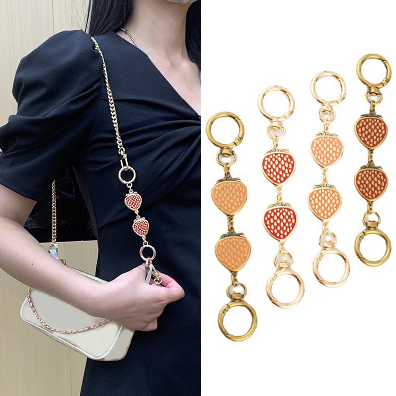 Ailigap Phụ Kiện Dây Xích Nối Dài Trang Trí Túi Xách Hình Quả Dâu Tinh Tế Dễ Phối Đồ
