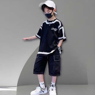 Bộ đồ bé trai chan chan cotton hình in gấu lamlikka, set quần áo bé trai từ 4 đến 10 tuổi