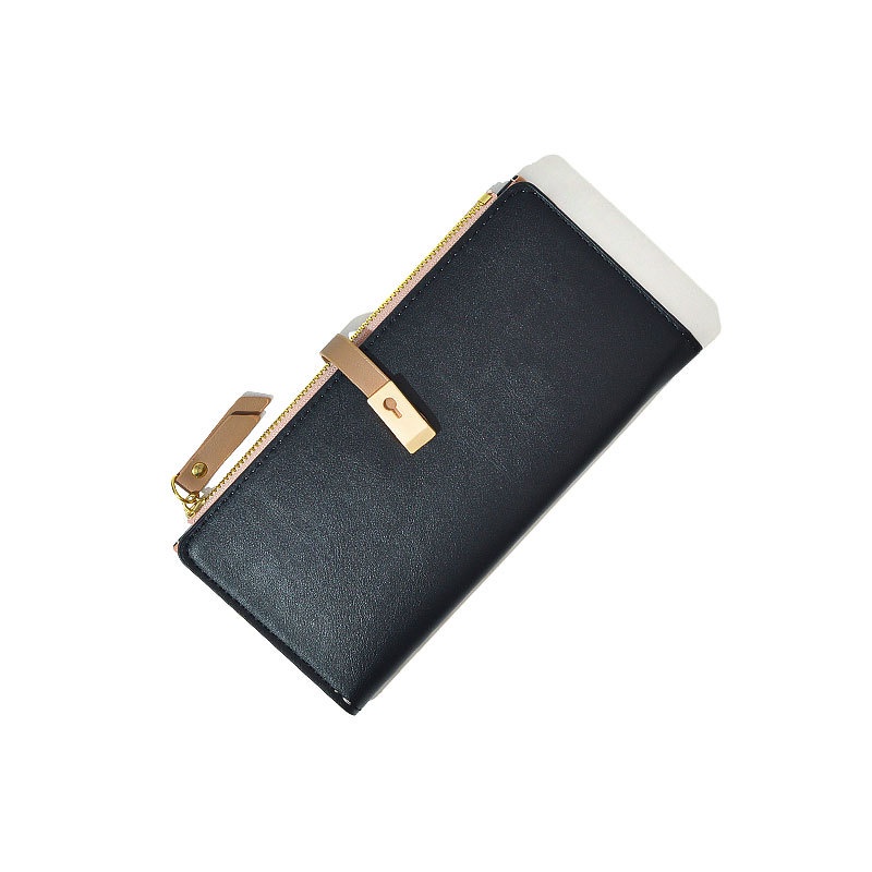 Ielgy Ví Dài Màu Trơn Nhỏ Xinh Đơn Giản Cho Nữ