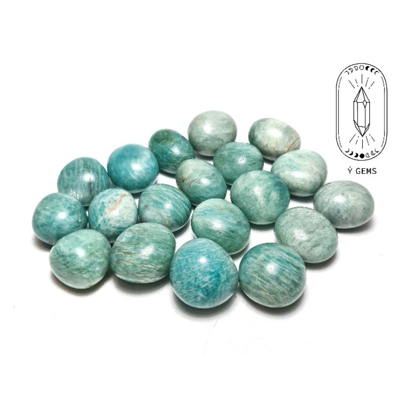 Tumbled Amazonite tự nhiên giúp con người cải thiện khả năng giao tiếp, mang tới sự bình an, thư thái, cân bằng cảm xúc