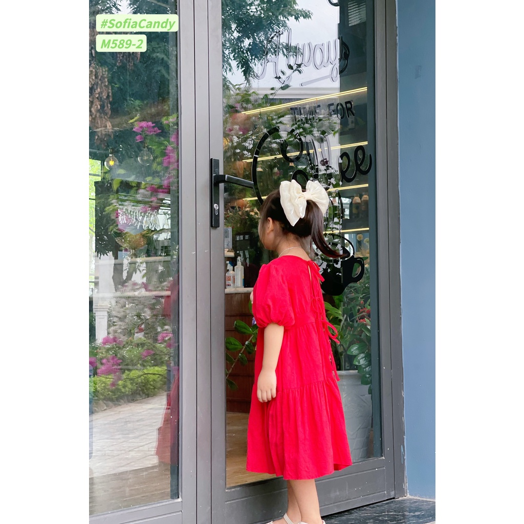 VÁY ĐŨI ĐỎ DÂY BUỘC SAU LƯNG SOFIA