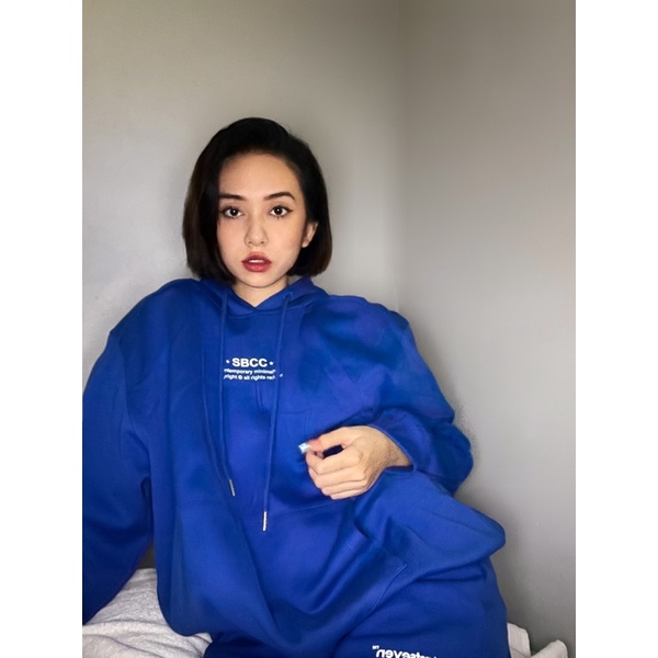 Áo Hoodie Unisex Xanh Coban 100% Cotton THELASTSEVEN - Áo SBCC Blue Hoodie nam nữ