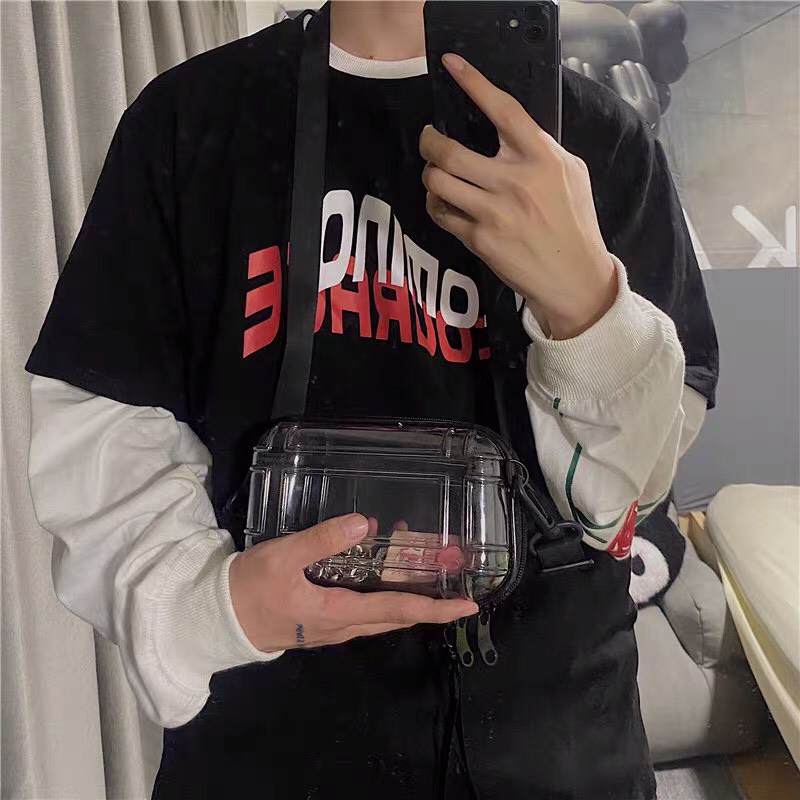 Túi đeo chéo Chansie siêu bền thời trang nam nữ nhựa Mica Kuu Clothes chống thấm nước tùy ý điều chỉnh - Túi Chansie