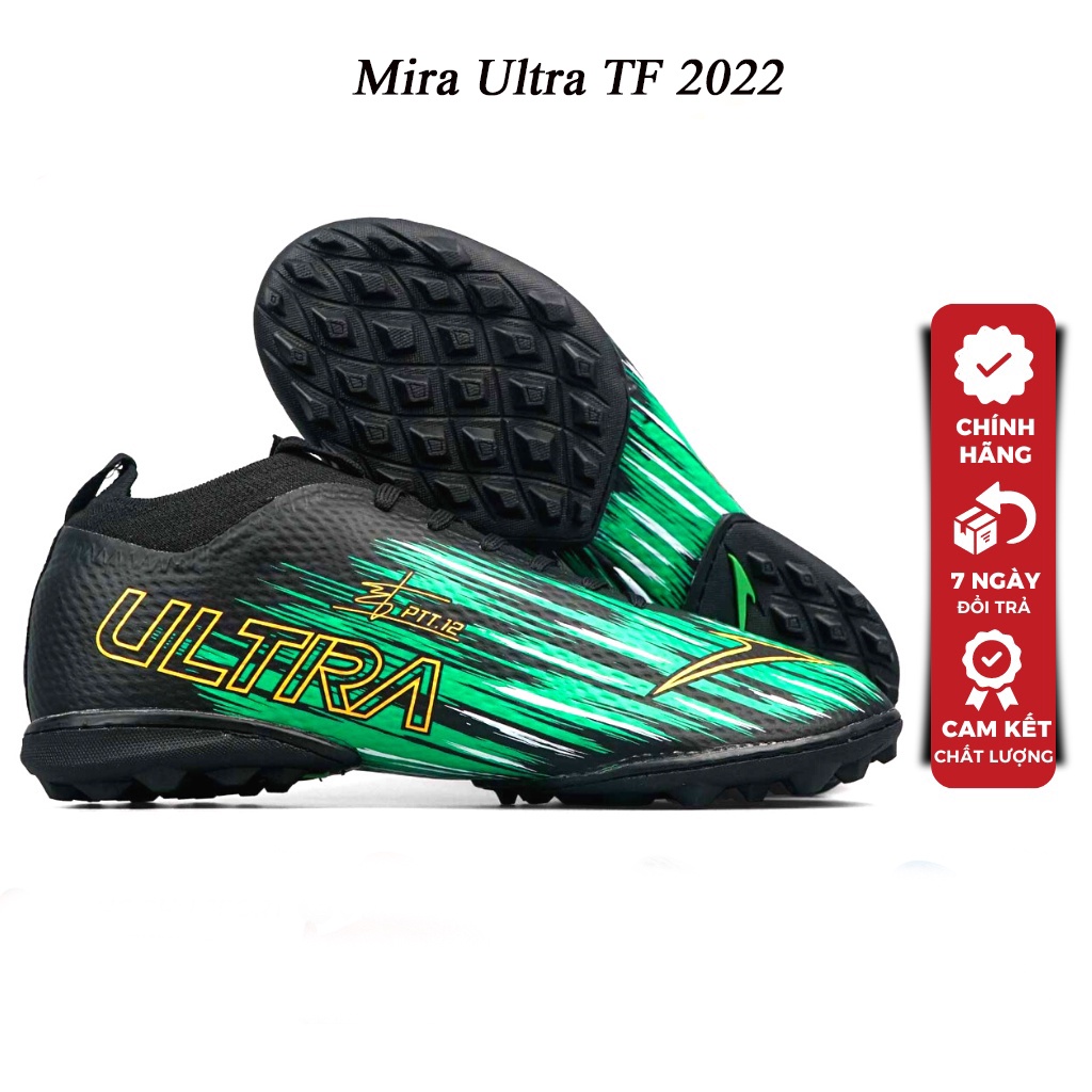 Giày Đá Banh Mira Ultra TF 2022 Chính Hãng Giá Rẻ Dành Cho Sân Cỏ Nhân Tạo Giày Đá Bóng Nam Sân Phủi