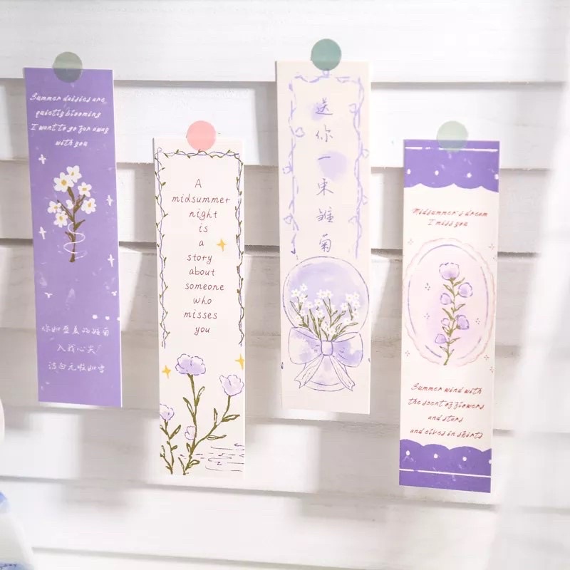 Bookmark hoạ tiết hoa lá thiên nhiên