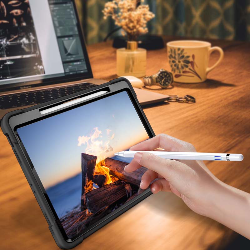 Bao Da Máy Tính Bảng Nhám Chống Sốc Có Chân Đế Cho iPad Pro 12.9 6th Gen 2022 iPad Pro 12.9 inch 2021 2020 2018