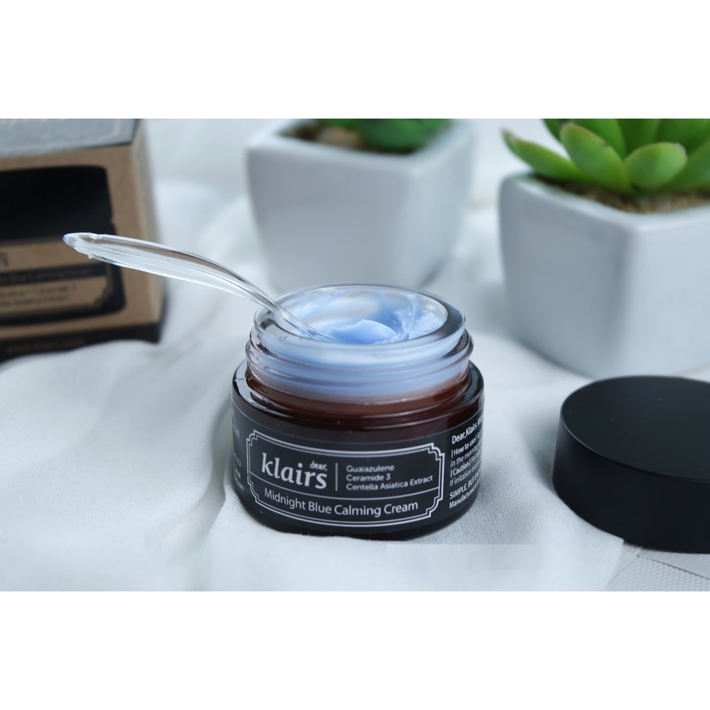 Kem Dưỡng Da Làm Dịu, Phục Hồi Da Ban Đêm, Ngày Dear, Klairs Rich Moist Soothing Cream, Midnight Blue Calming Cream 60ml