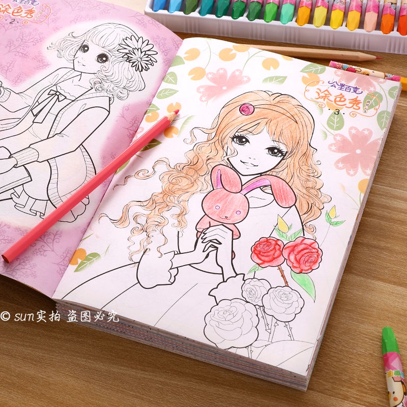 Sách Tô Màu Hình Công Chúa Dành Cho Bé Gái 3-6 - 8-10 Tuổi